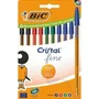 Bic Bolígrafo Cristal Fine 516356, Tinta de Aceite, Punta Fina 0.8mm, 10 Unidades, Colores Surtidos